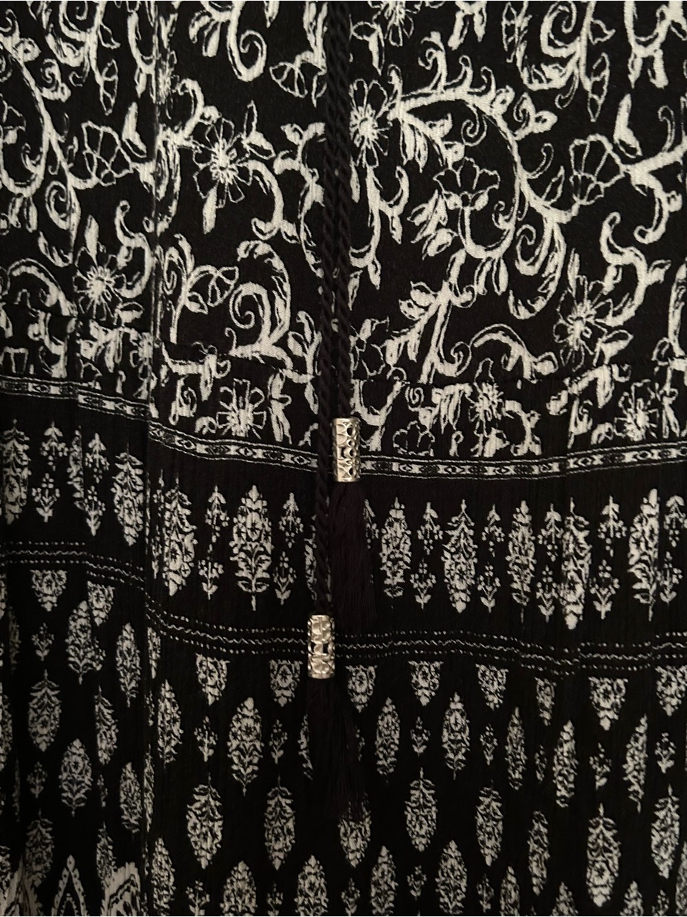 Westport Black and White Boho Maxi Skirt - Picture 3 of 9